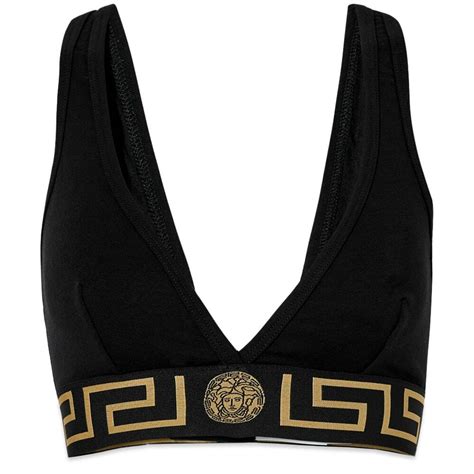 versace black bra|Versace knickers.